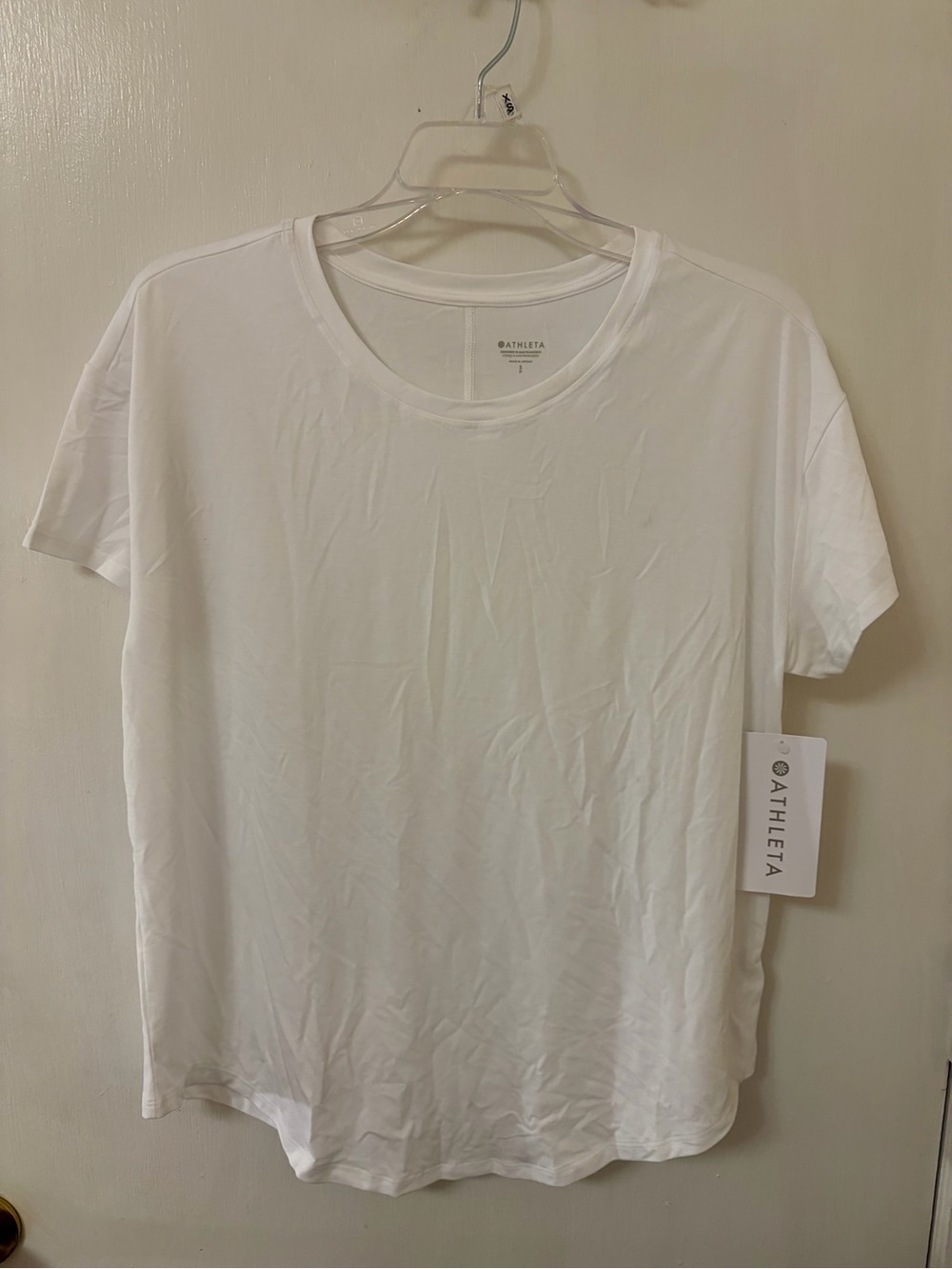 Athleta White Short-Sleeve Crew Tee